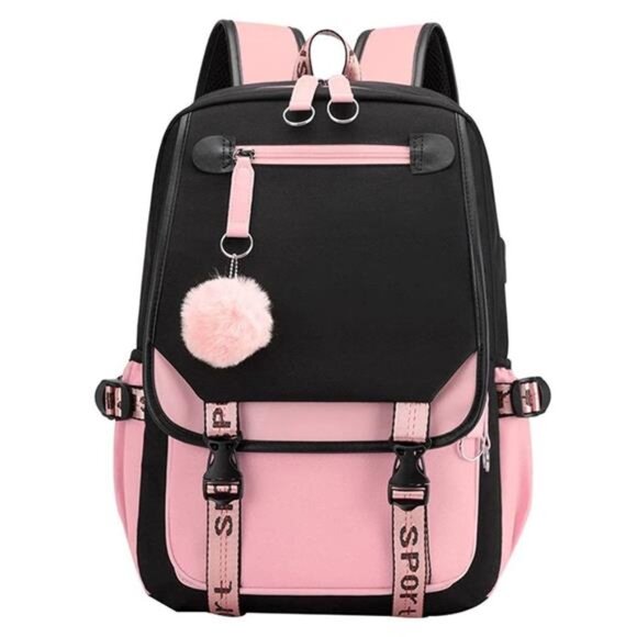 School Backpack Girls Bookbag, Heavy Duty Kids Backpack 21L Children